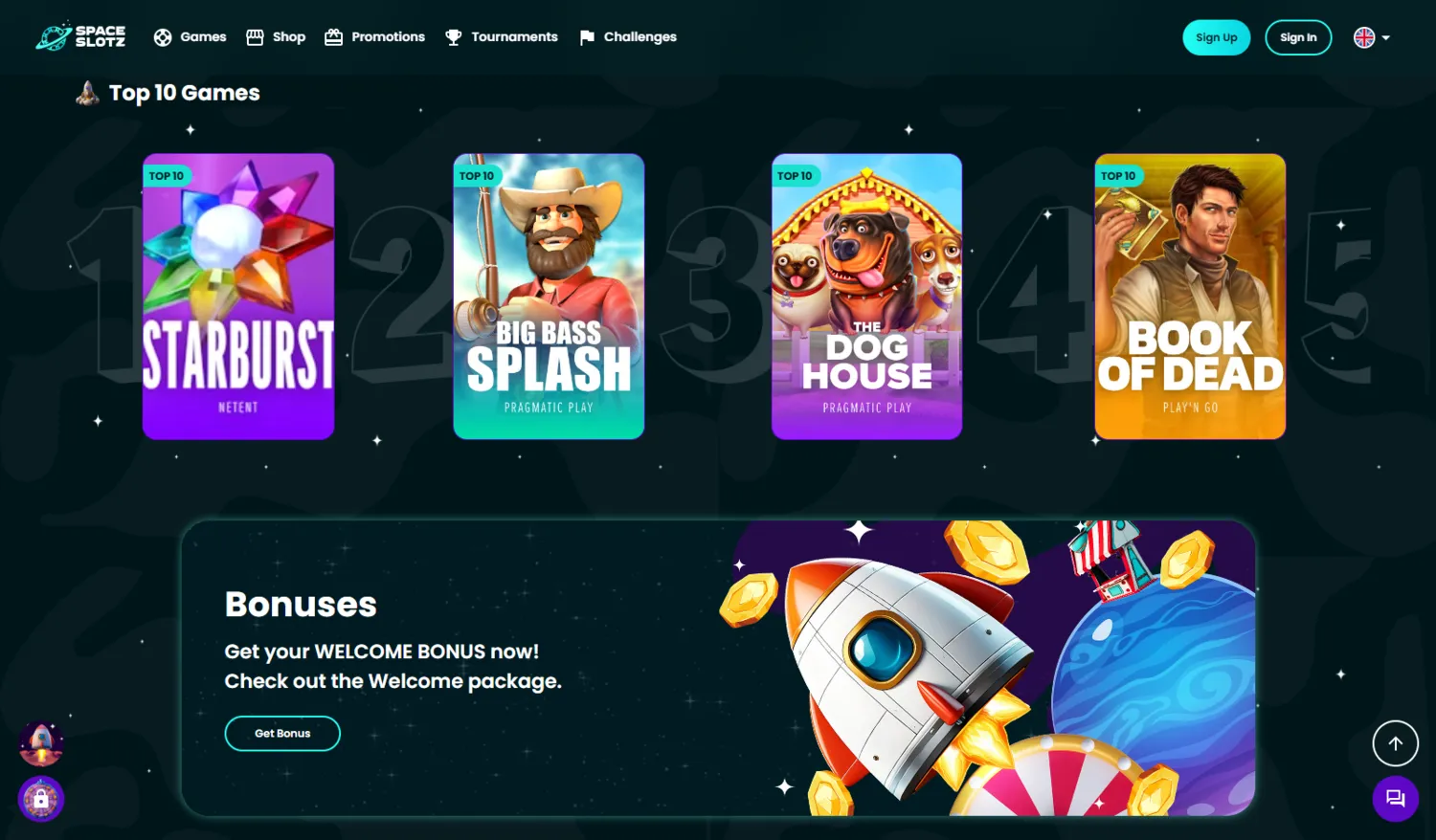 Space Slotz Casino UK